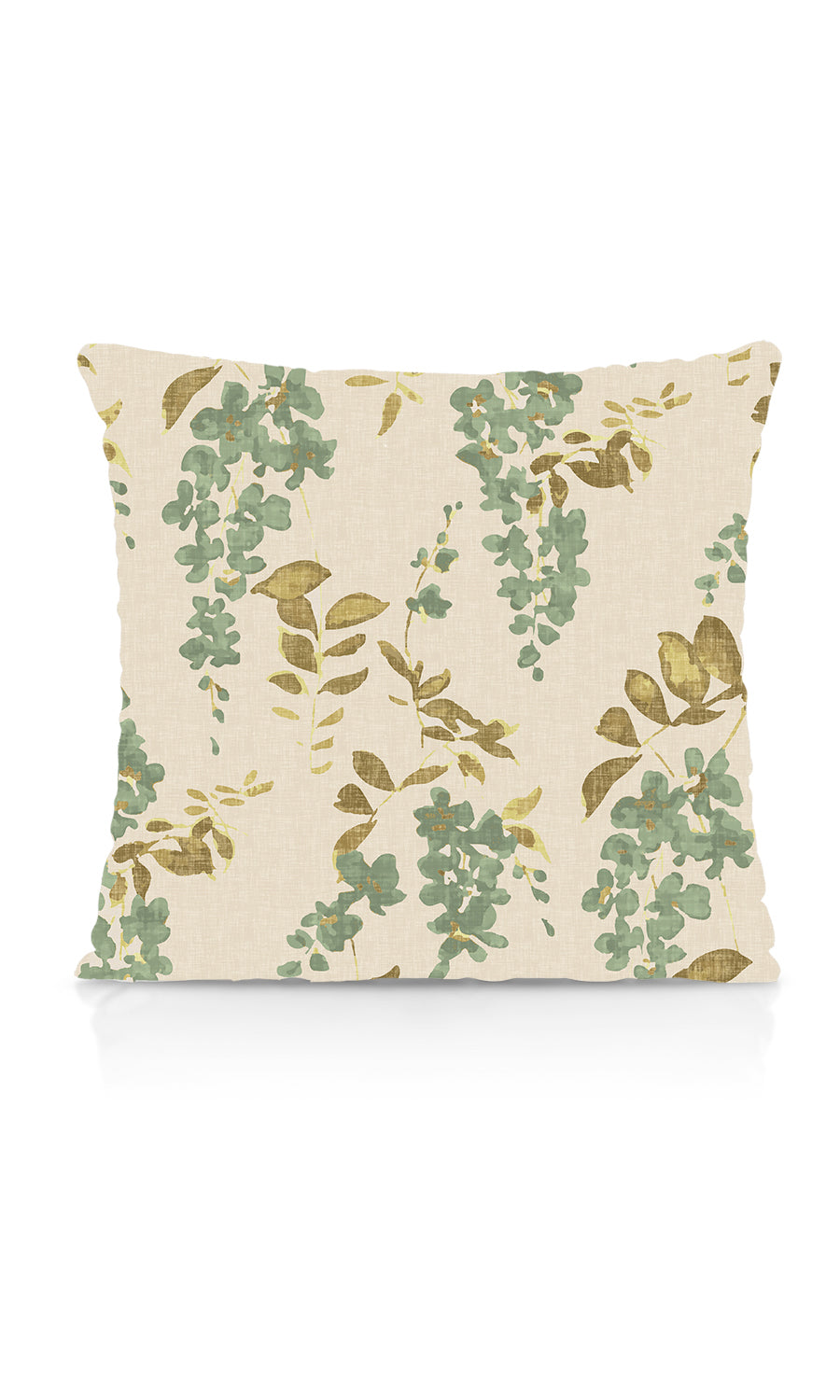 Dimout Floral Free Fabric Material Sample (Green/ Grey)