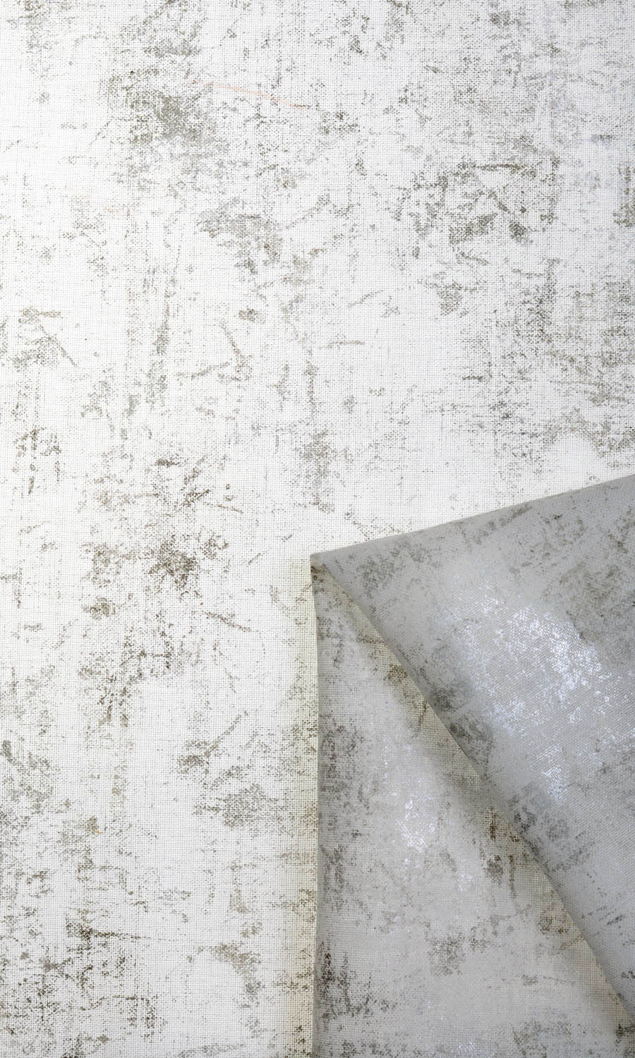 Sheer Fabric Sample for Roman Blinds & Shades (White/ Metallic Silver/ Grey)