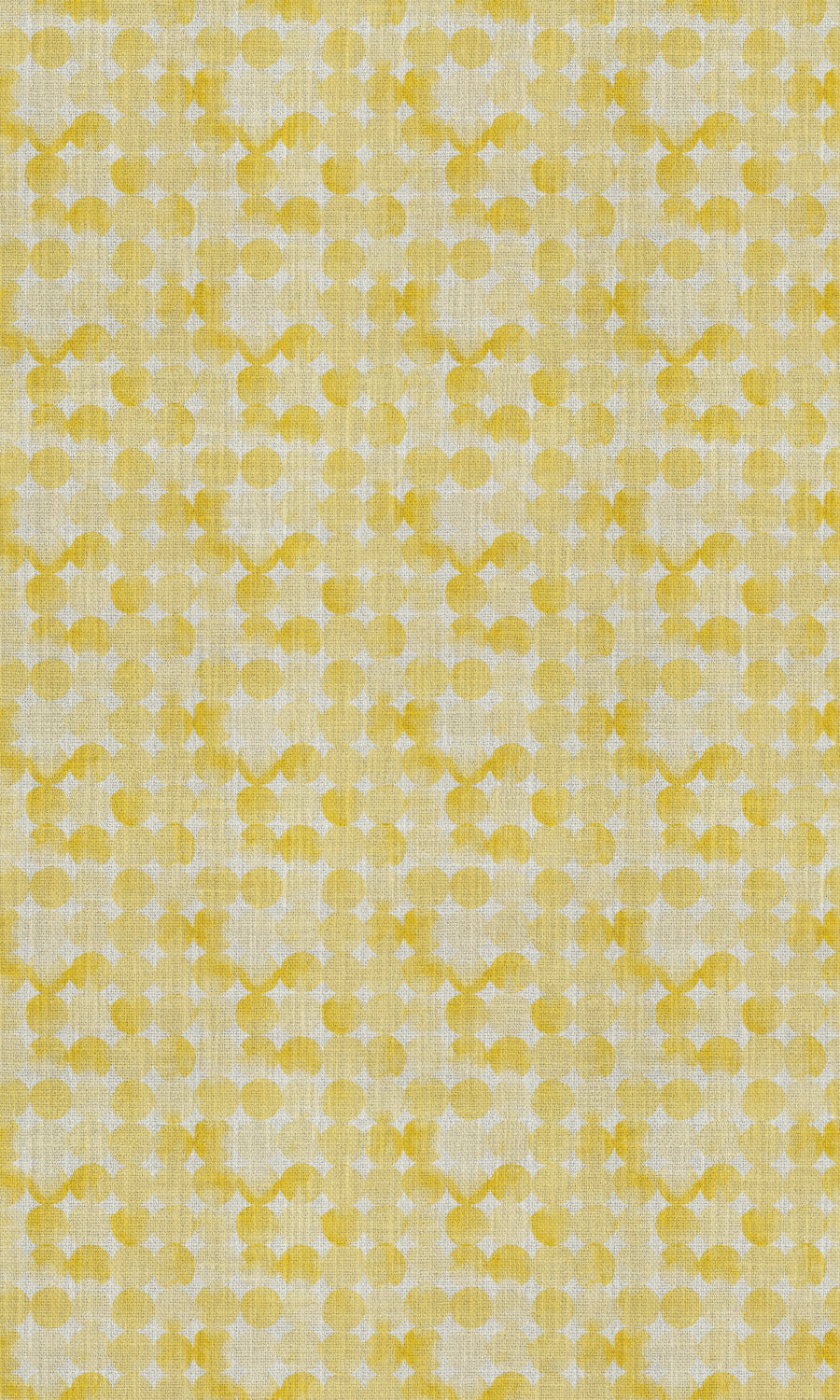 Polka Dot Fabric Material By the Metre (Eggshell White/ Warm Yellow)