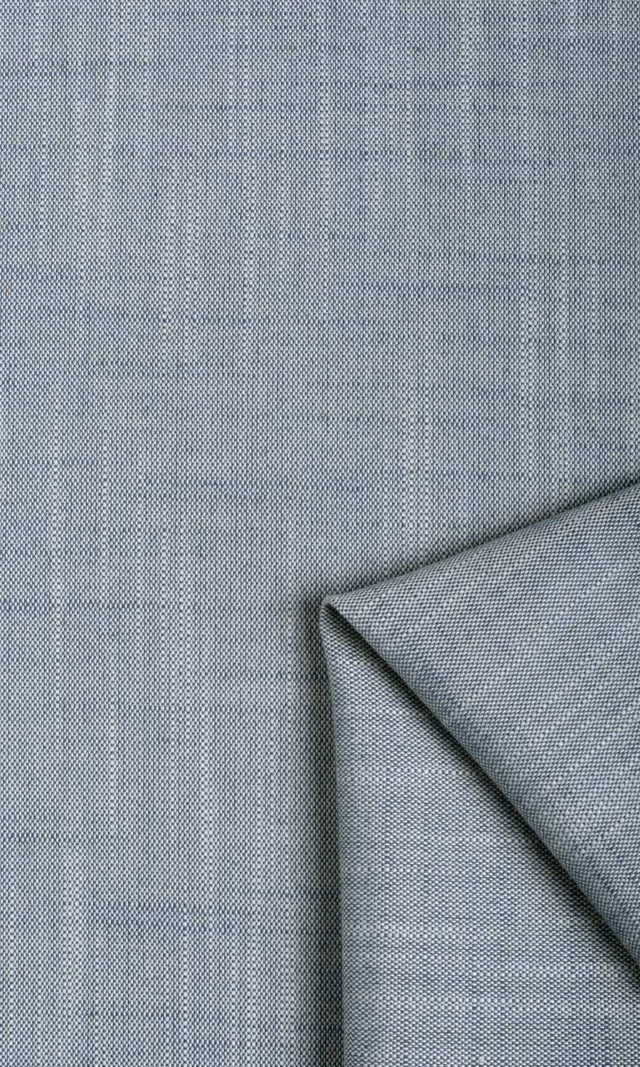 Plain Linen Texture Fabric Material By the Yard (Denim Blue)
