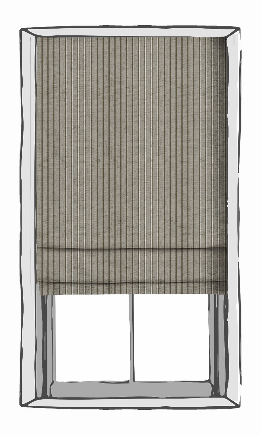 Modern Striped Fabric Material By the Yard (Beige/ Brown)
