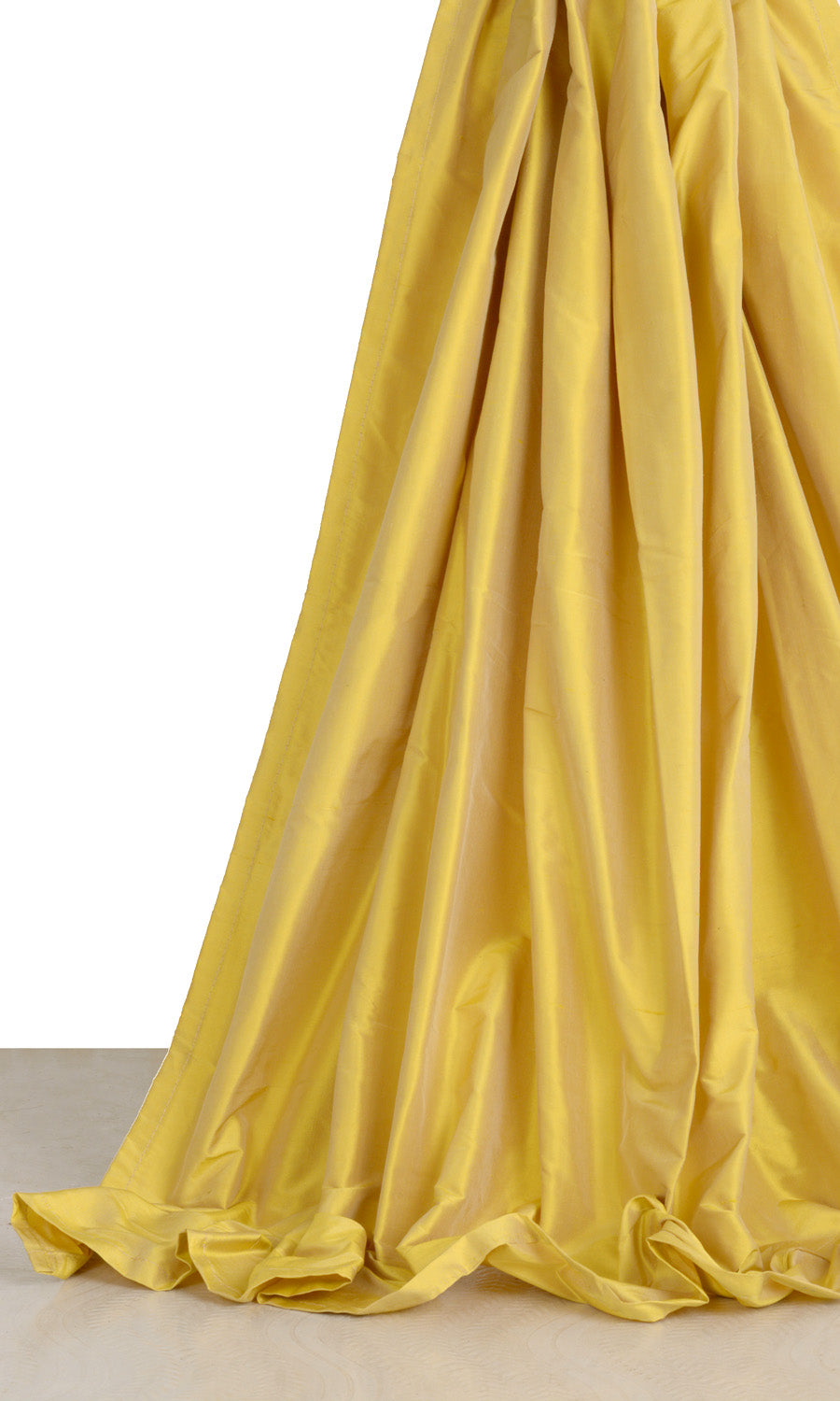 Shantung Silk Window Treatments Fabric By the Yard (Yellow)