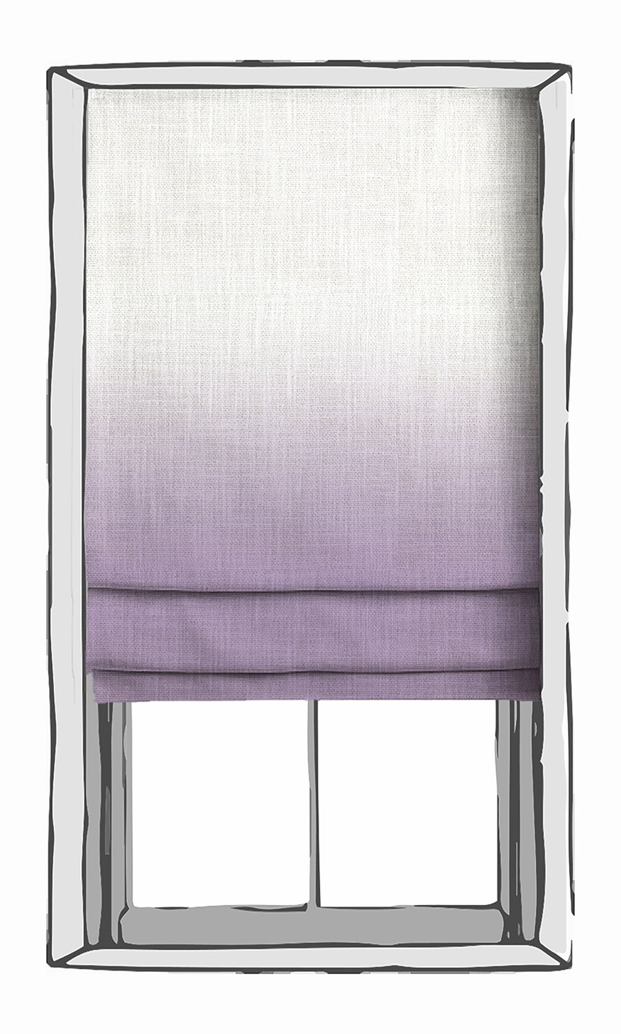 2-Tone Ombre Window Treatments Fabric By the Yard (Purple)