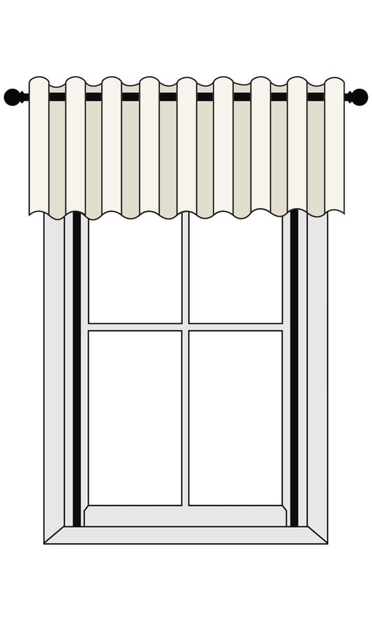 Pole mounted grommet top valance