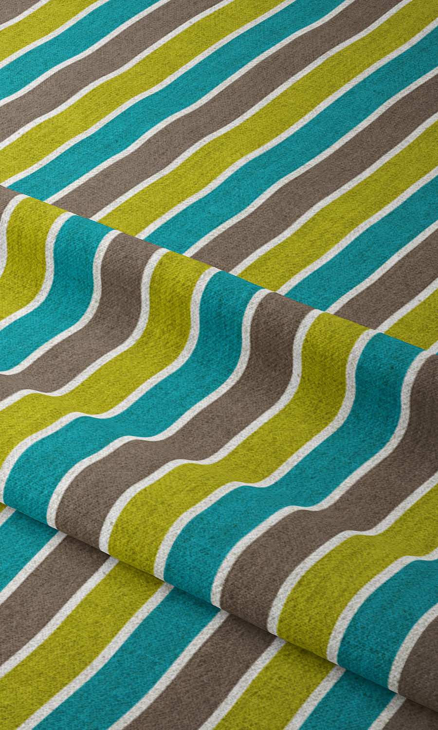 Striped Home Textile Fabric Material By the Metre (Blue/ Green)