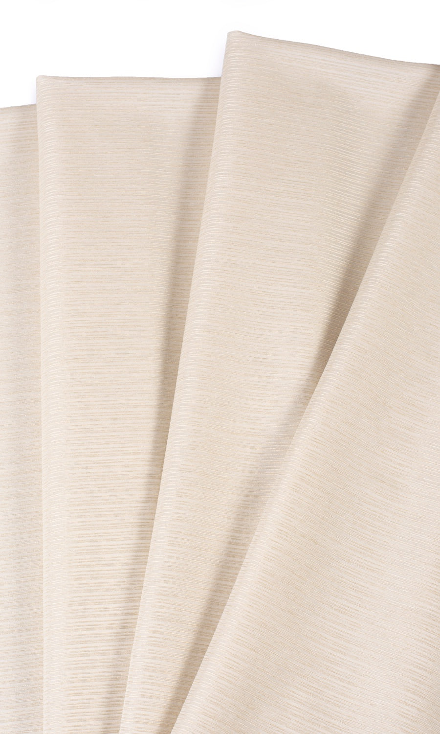 Striped Sheer Free Fabric Material Sample (Champagne Beige)