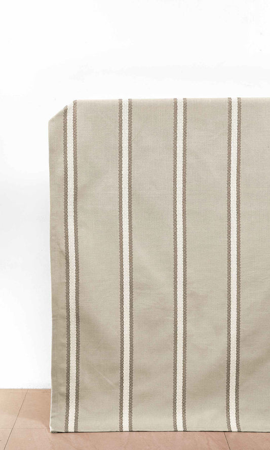 Striped Home Décor Fabric Sample (Gray/ White)