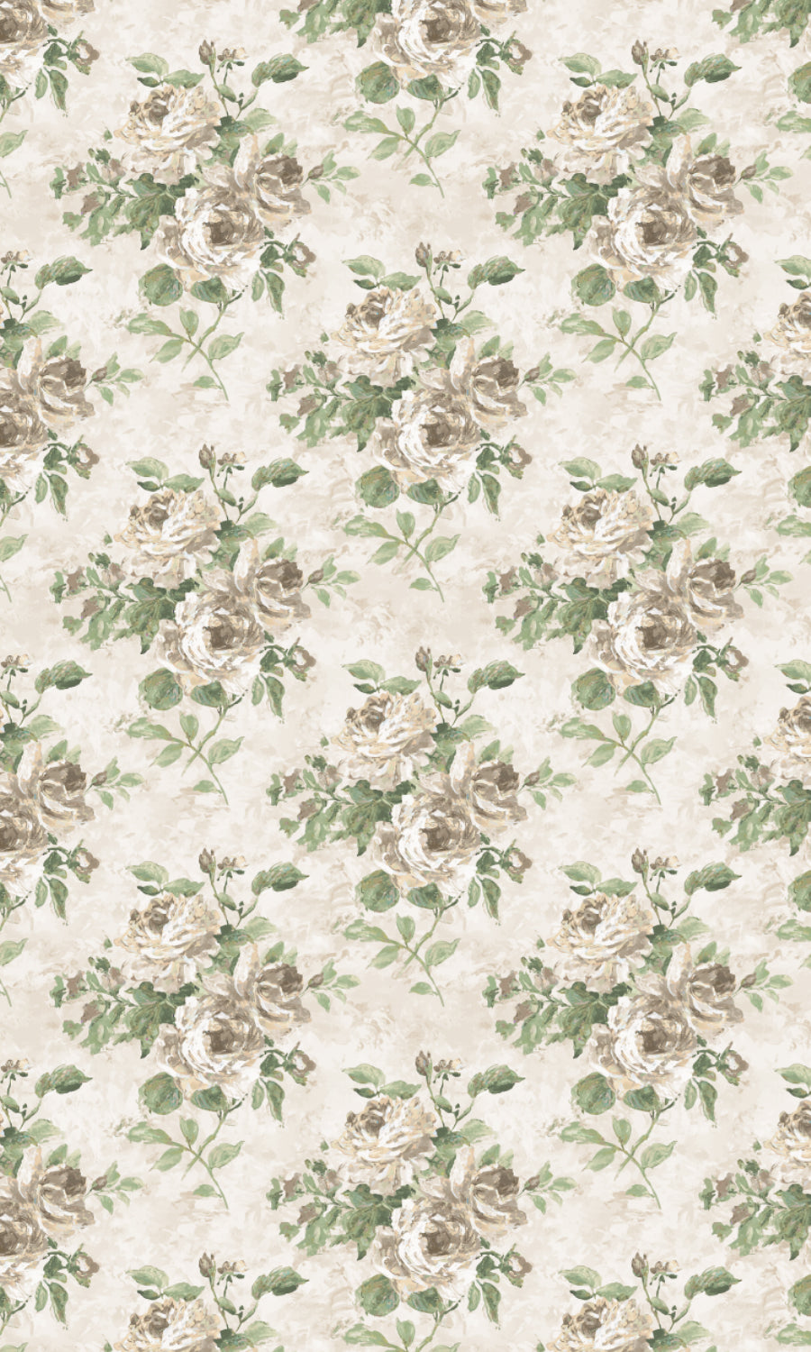 Dimout Floral Home Textile Fabric Material Sample (Green/ Grey)