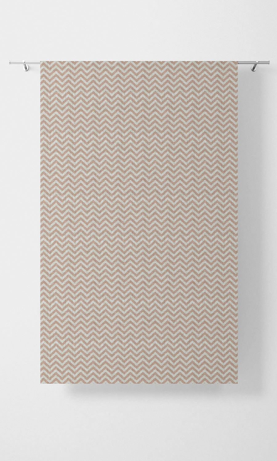 Modern Chevron Print Home Textile Fabric Material Sample (Blush Pink/ White)