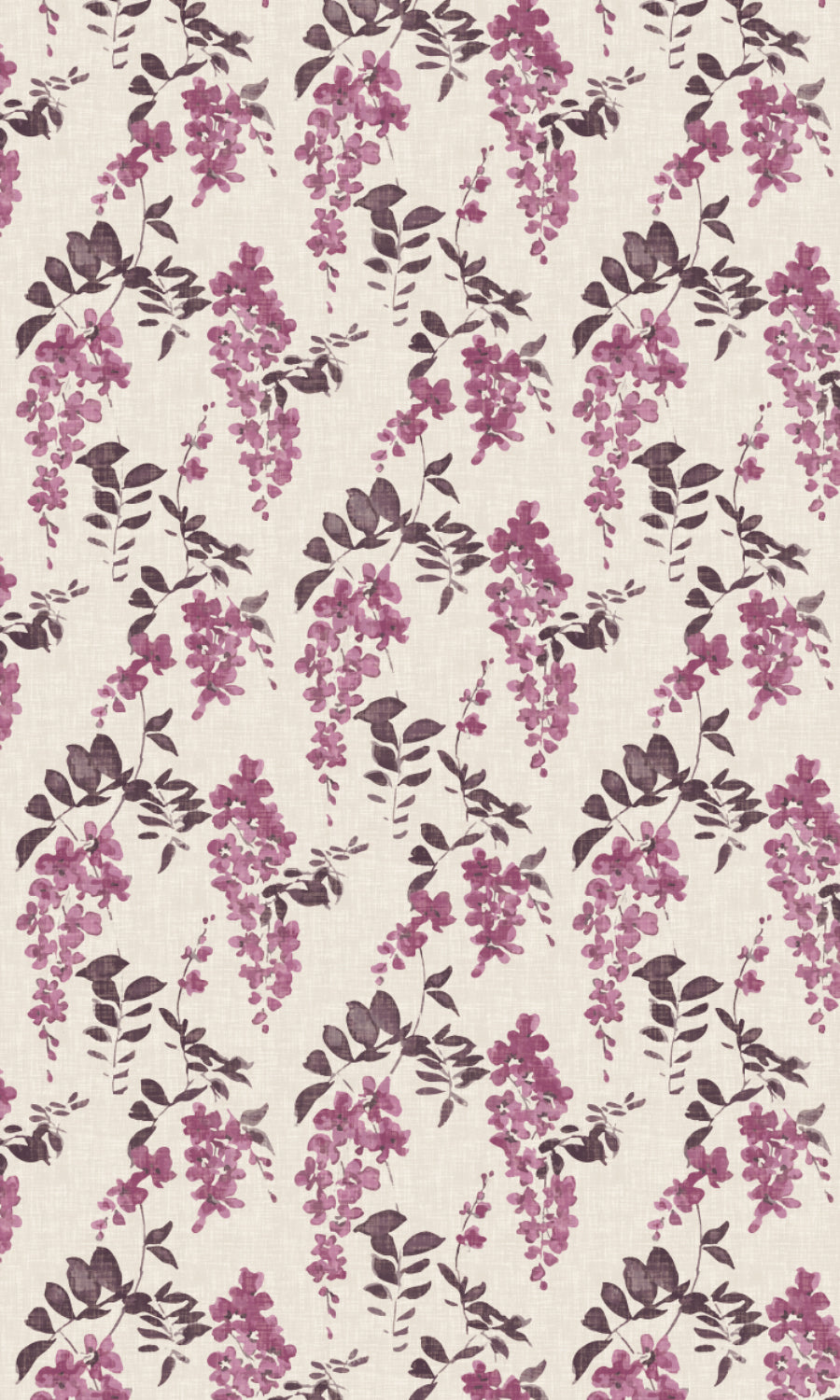 Dimout Floral Home Textile Fabric Material By the Yard (Purple/ Grey)