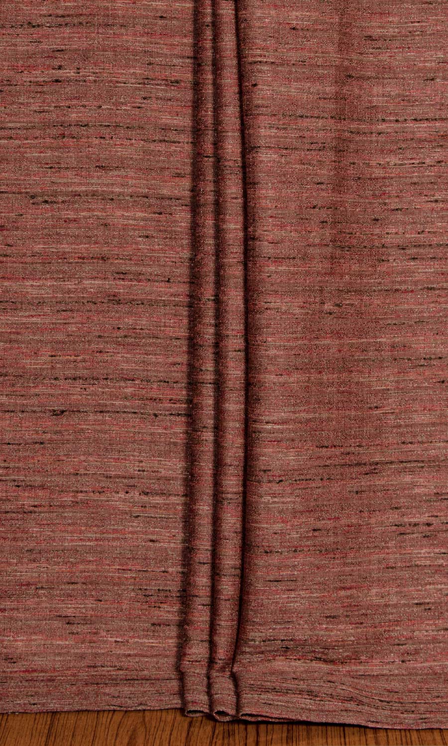 Faux Silk Textured Window Treatments Fabric By the Yard (Brick Red)