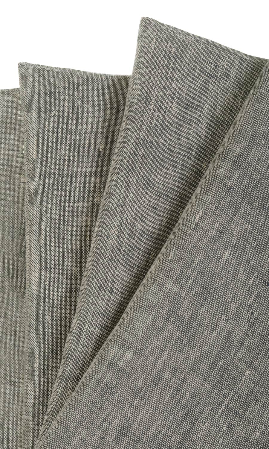 Sheer Linen Fabric By the Yard for Curtains & Drapes (Grey)