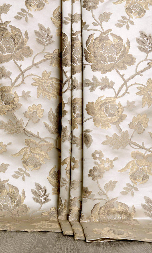 Floral Roman Blinds (Beige/ Brown)