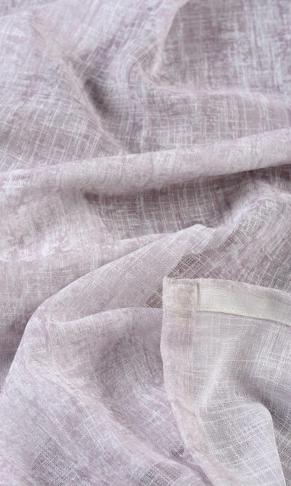 Textured Sheer Window Treatments Fabric By the Yard (Pale Pink)