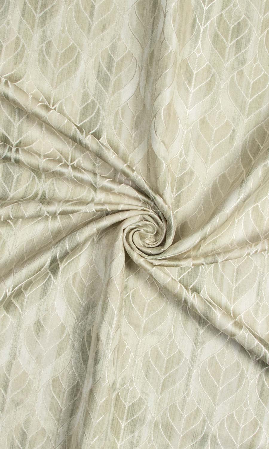 Petal Patterned Window Treatments Fabric By the Yard (Soft Green)