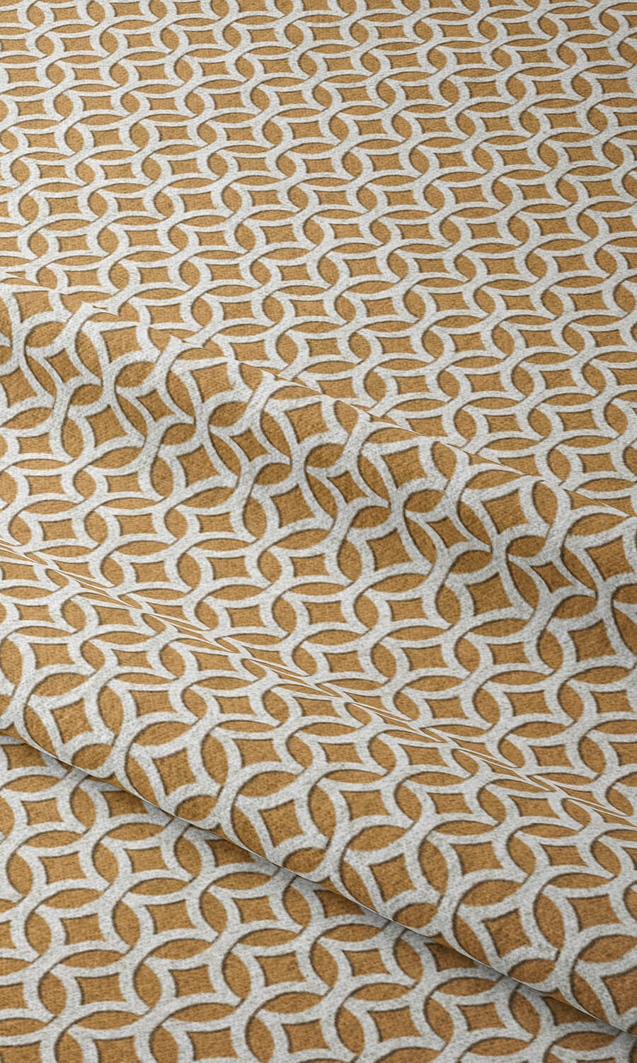 Geometric Print Home Décor Fabric By the Metre (Muted Orange)