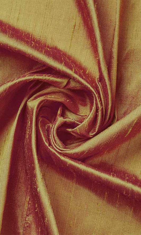 Dupioni Silk Roman Blinds (Mustard Orange)
