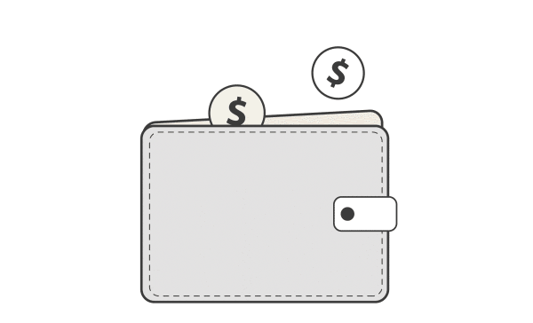 Wallet Coins Illustration
