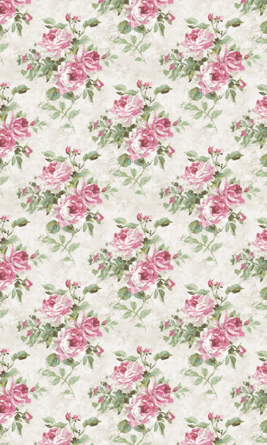 Floral Dimout Home Textile Fabric Material Sample (Pink/ White/ Green)