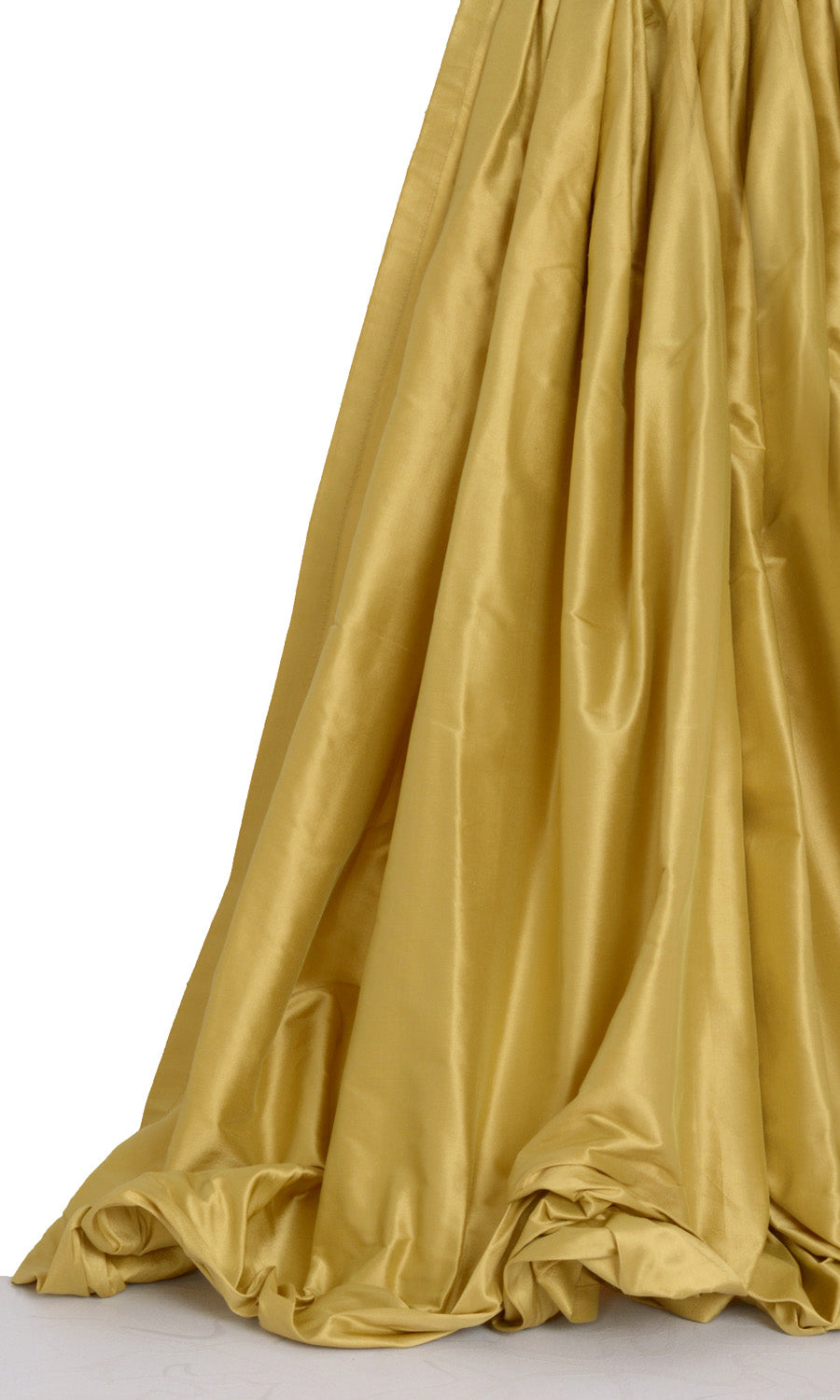 Shantung Silk Window Treatments Fabric By the Yard (Ochre/ Mustard Yellow)