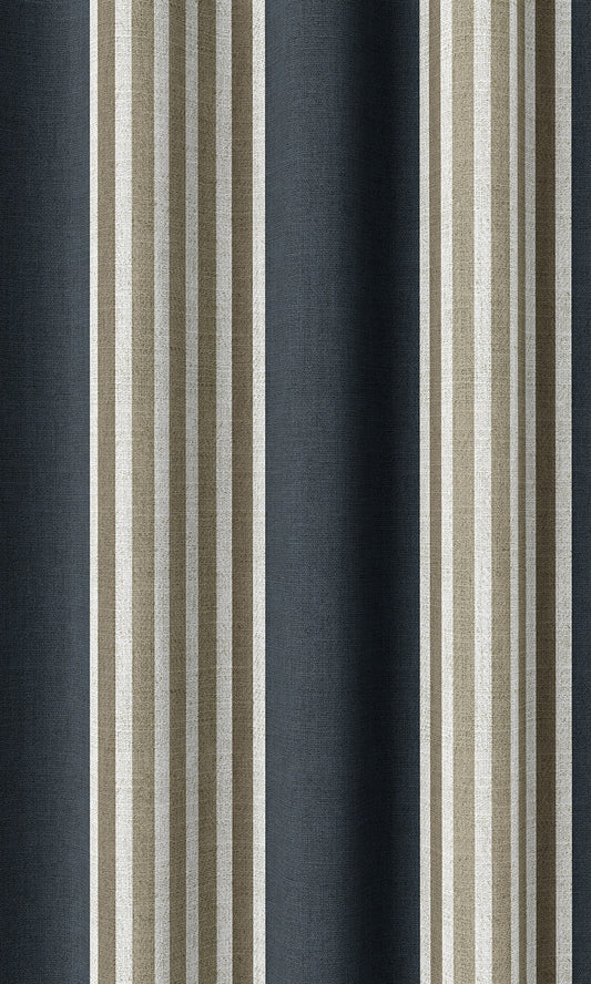 Modern Striped Shades (Navy Blue/ Brown)