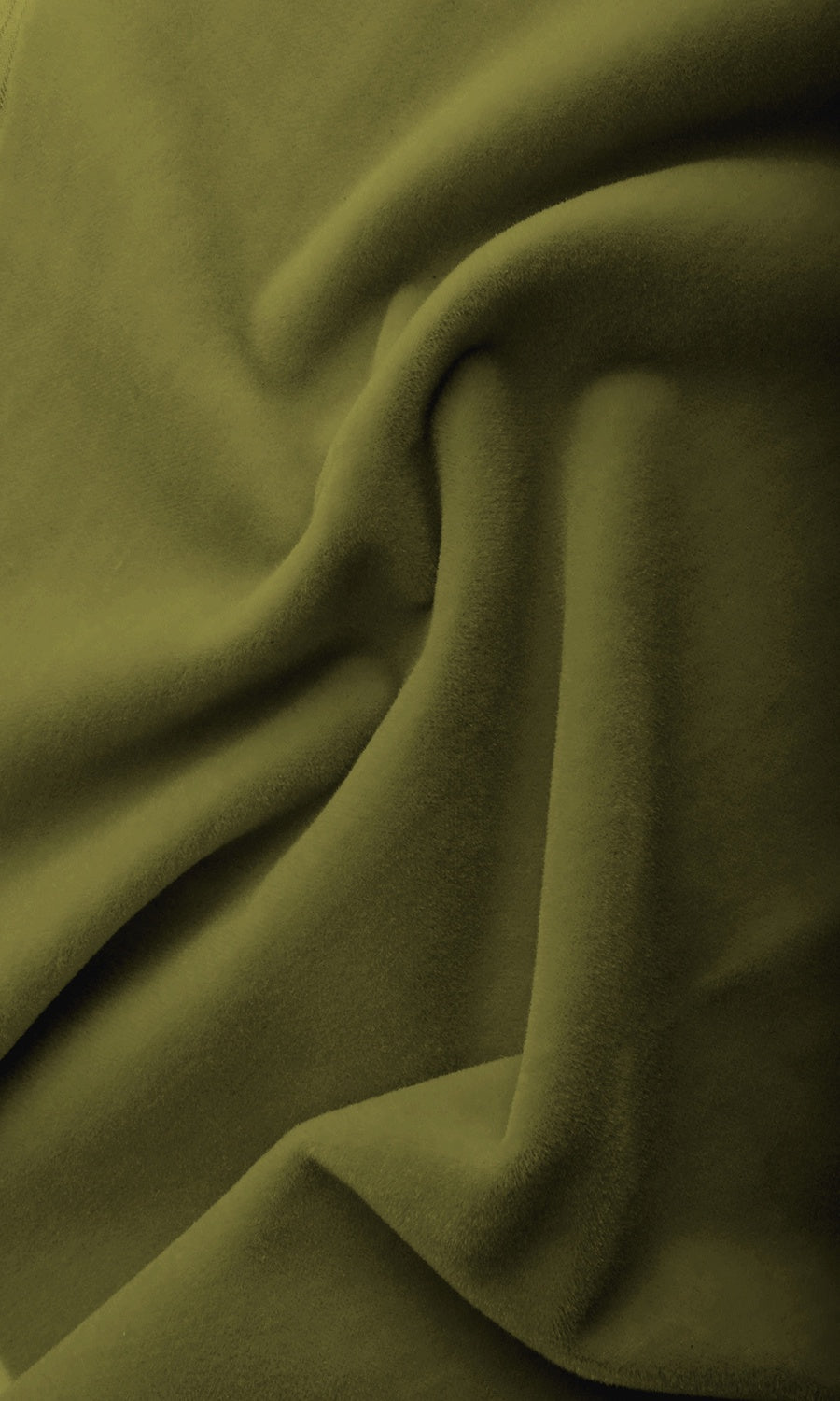 Velvet Home Textile Fabric Material Sample (Olive Green)