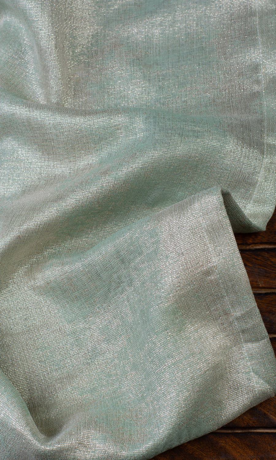 Textured Home Textile Fabric Material By the Yard (Seafoam Green/ Gold)