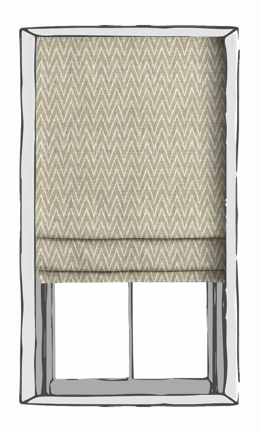 Houndstooth Print Fabric Material By the Metre (Beige/ White)