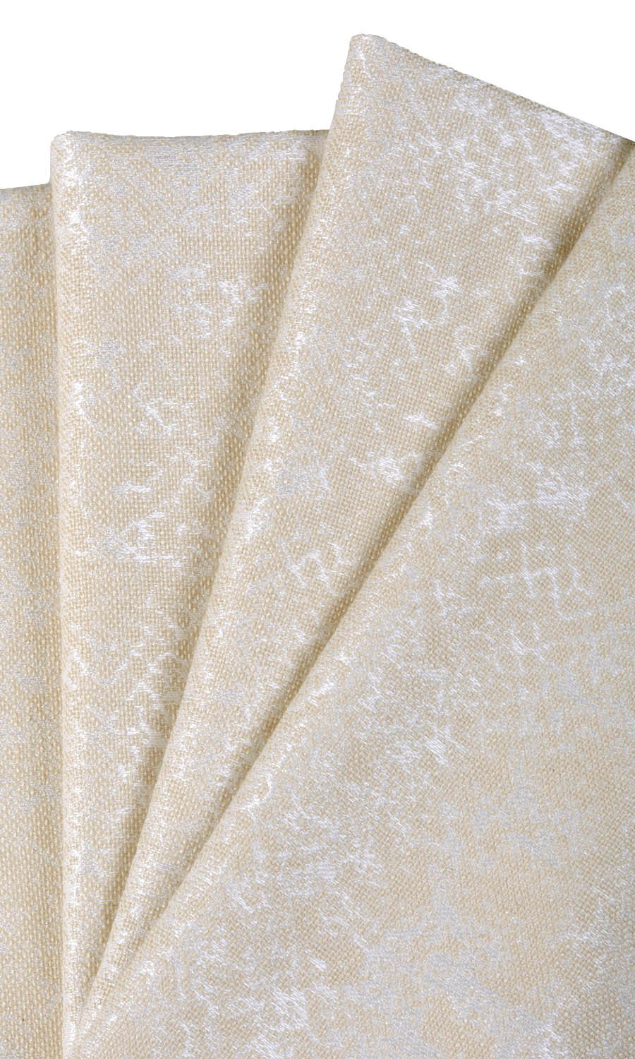 Abstract Patterned Home Décor Fabric By the Yard (White/ Ivory/ Beige)