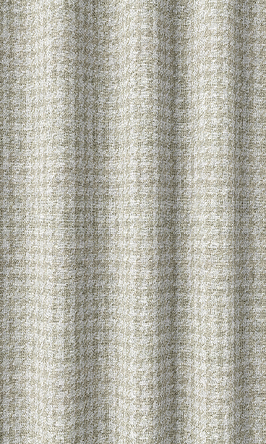 Houndstooth Print Home Décor Fabric By the Metre (Beige/ White)