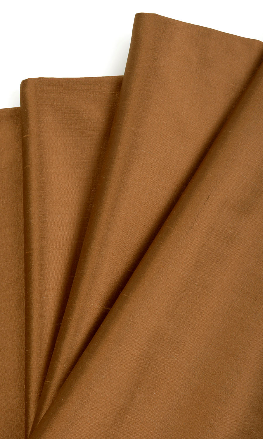 Shantung Silk Home Textile Fabric Material Sample (Bronzy Orange)
