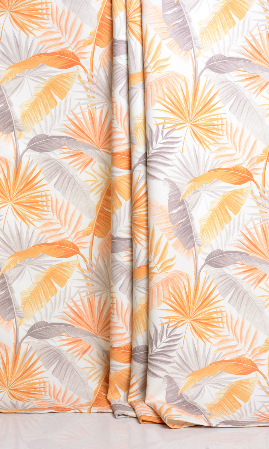 Botanical Floral Window Treatments Fabric By the Yard (Yellow/ Orange)