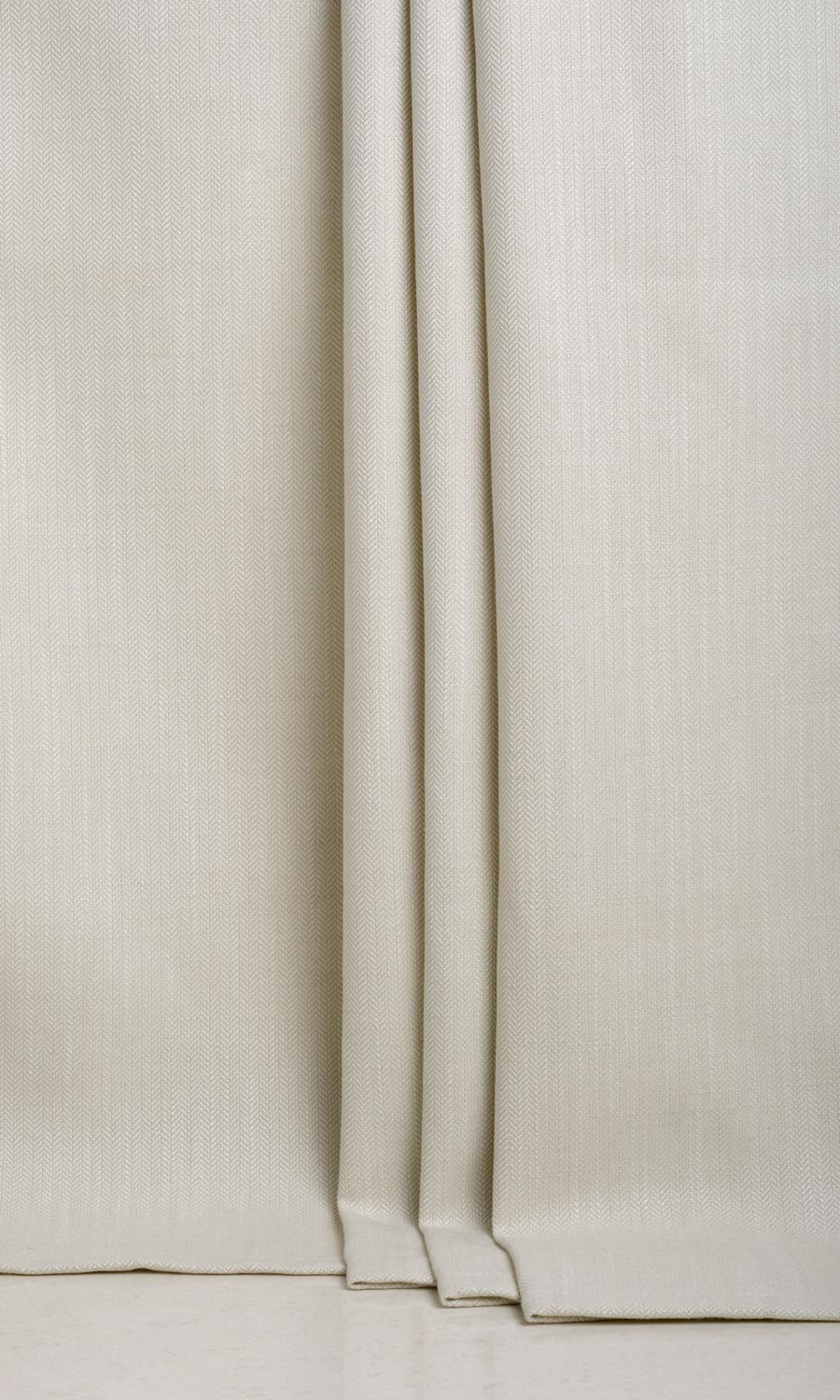 Herringbone Textured Fabric By the Yard for Curtains & Drapes (Pale Grey)