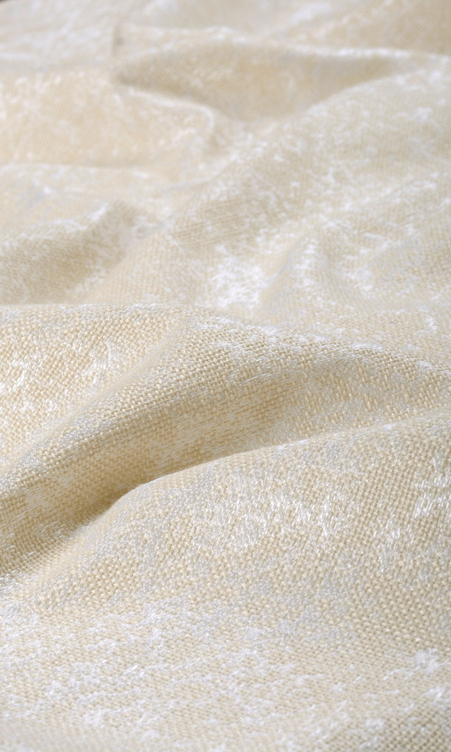 Abstract Patterned Free Fabric Material Sample (White/ Ivory/ Beige)