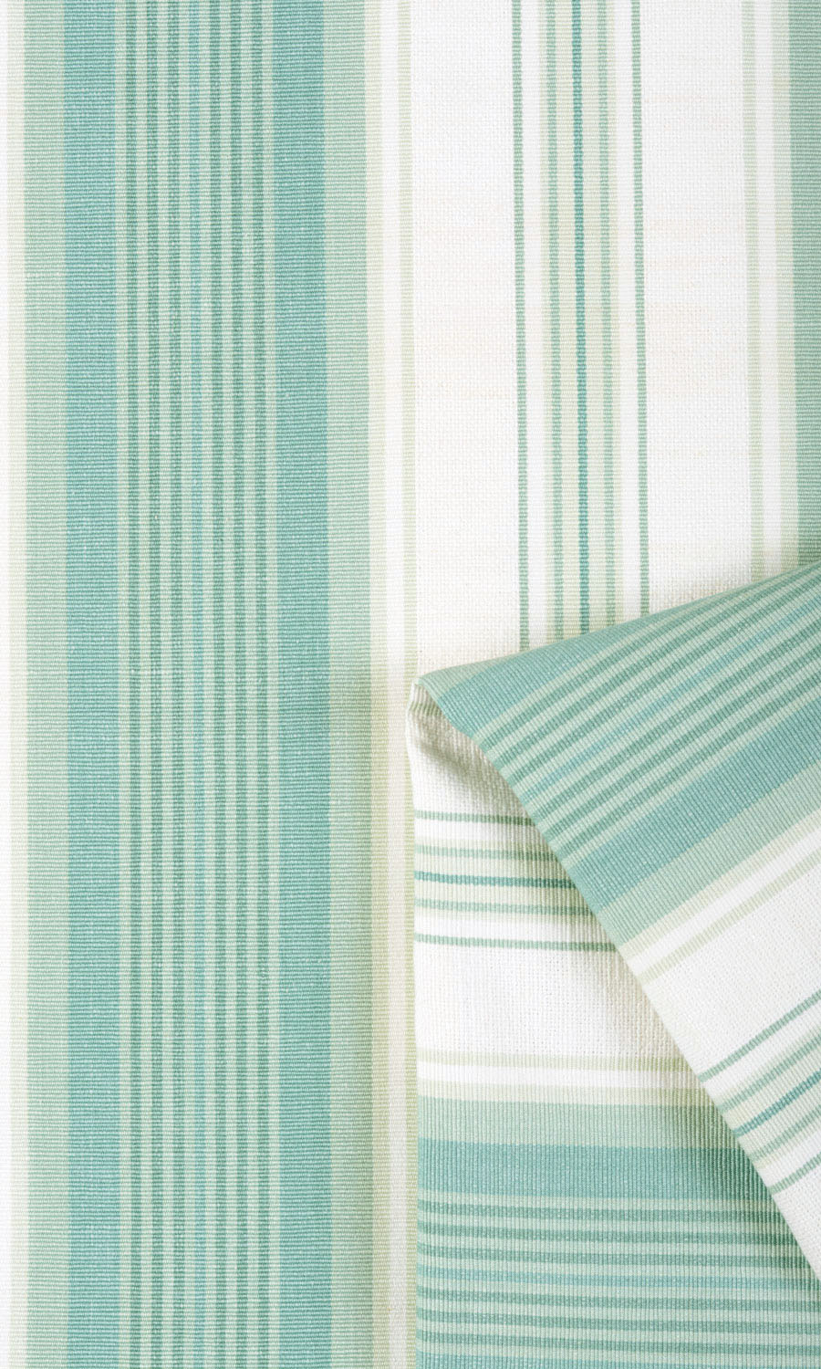 Striped Home Textile Fabric Material By the Yard (Seafoam Green/ White)