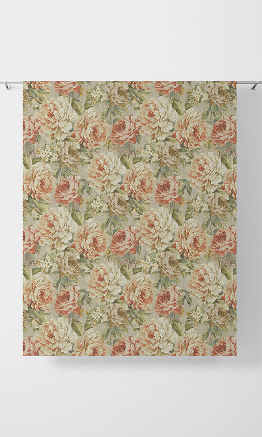 Country Floral Blinds (Green/ Red/ Brown)