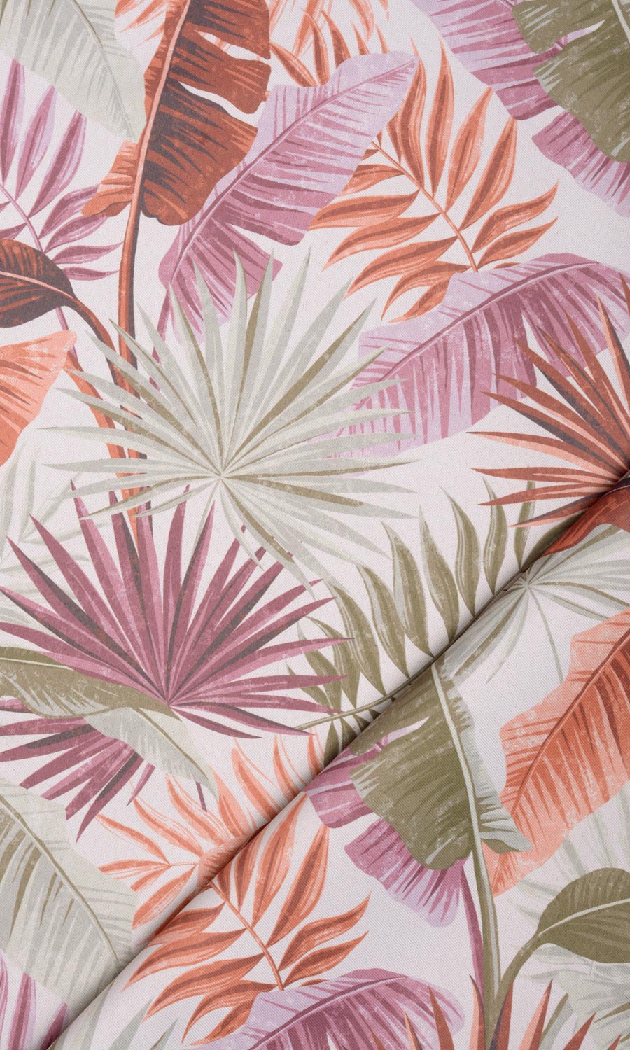 Botanical Floral Home Textile Fabric Material Sample (Purple/ Green)