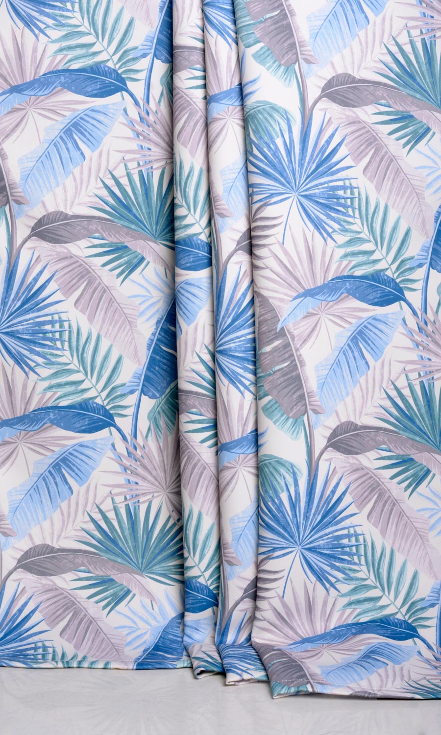 Botanical Floral Window Treatments Fabric By the Yard (Blue/ Purple)