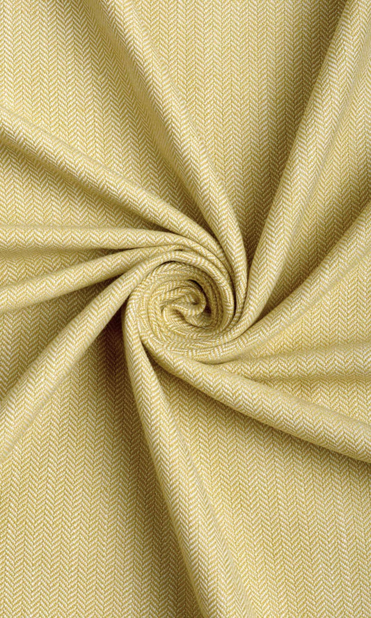 Herringbone Textured Home Décor Fabric By the Yard (Yellow)
