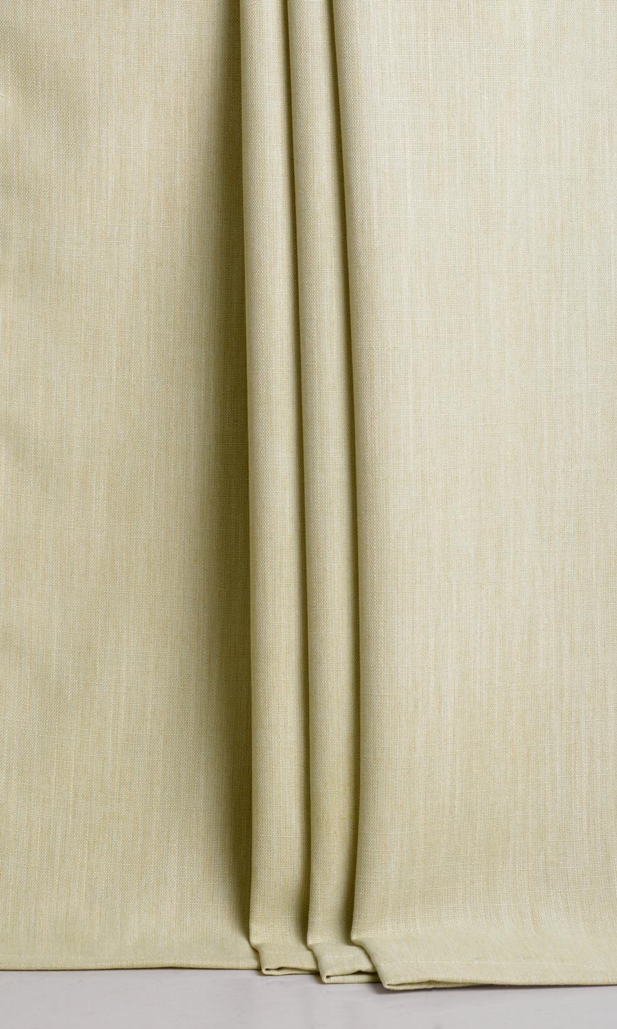 Plain Linen Texture Window Treatments Fabric By the Yard (Pale Yellow-Green)