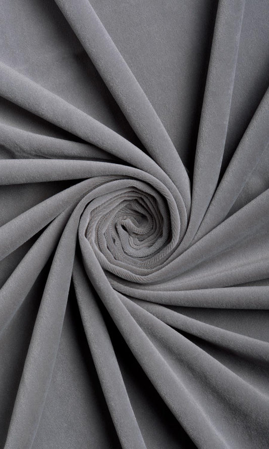 Velvet Home Décor Fabric By the Yard (Slate Grey)