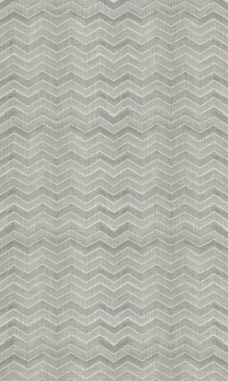Chevron Print Fabric Material By the Metre (Eggshell White/ Grey)