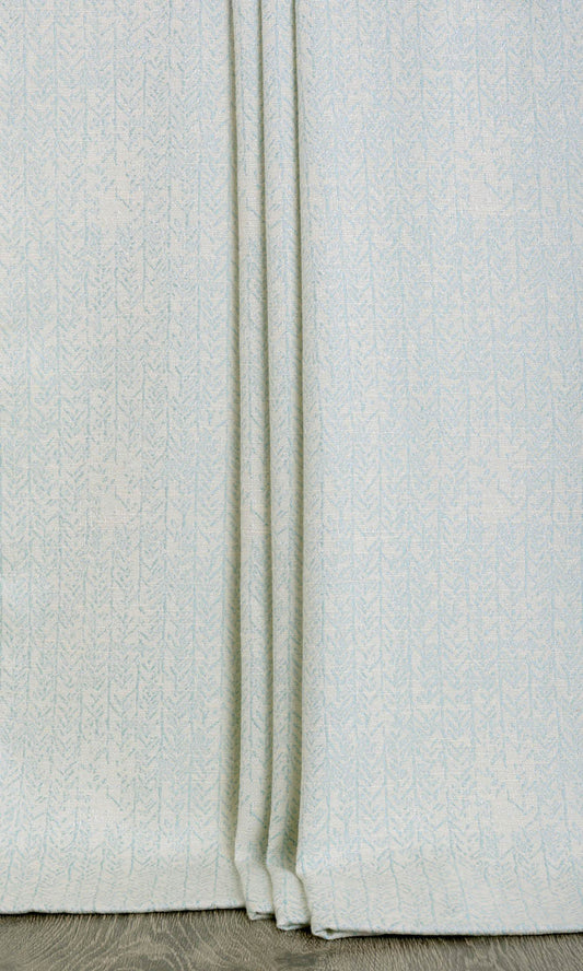 Herringbone Poly-Cotton Shades (White/ Blue)