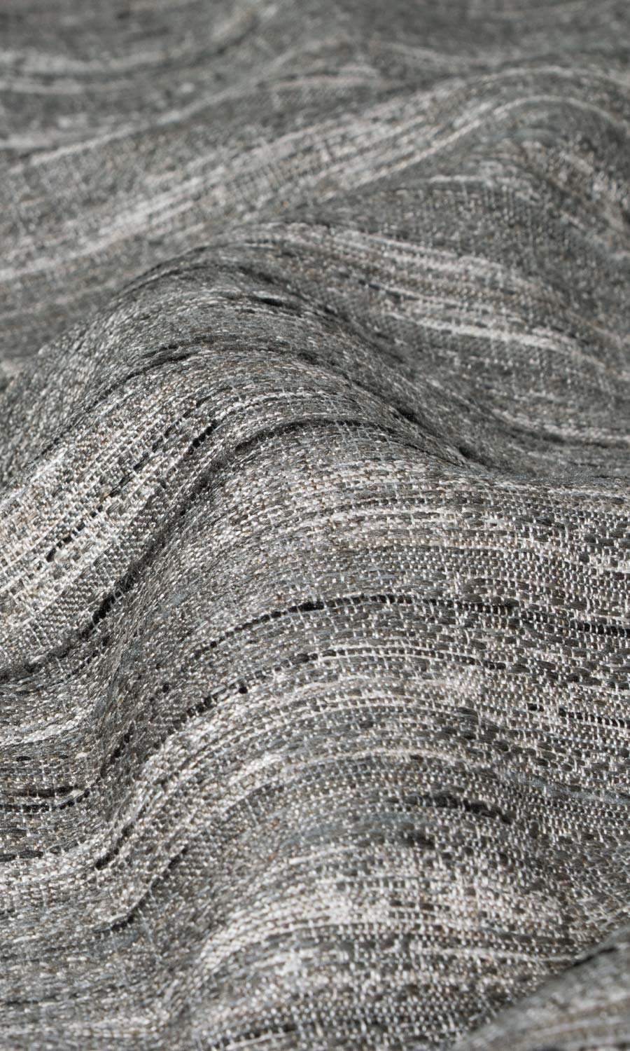 Faux Silk Textured Home Textile Fabric Material By the Yard (Grey)