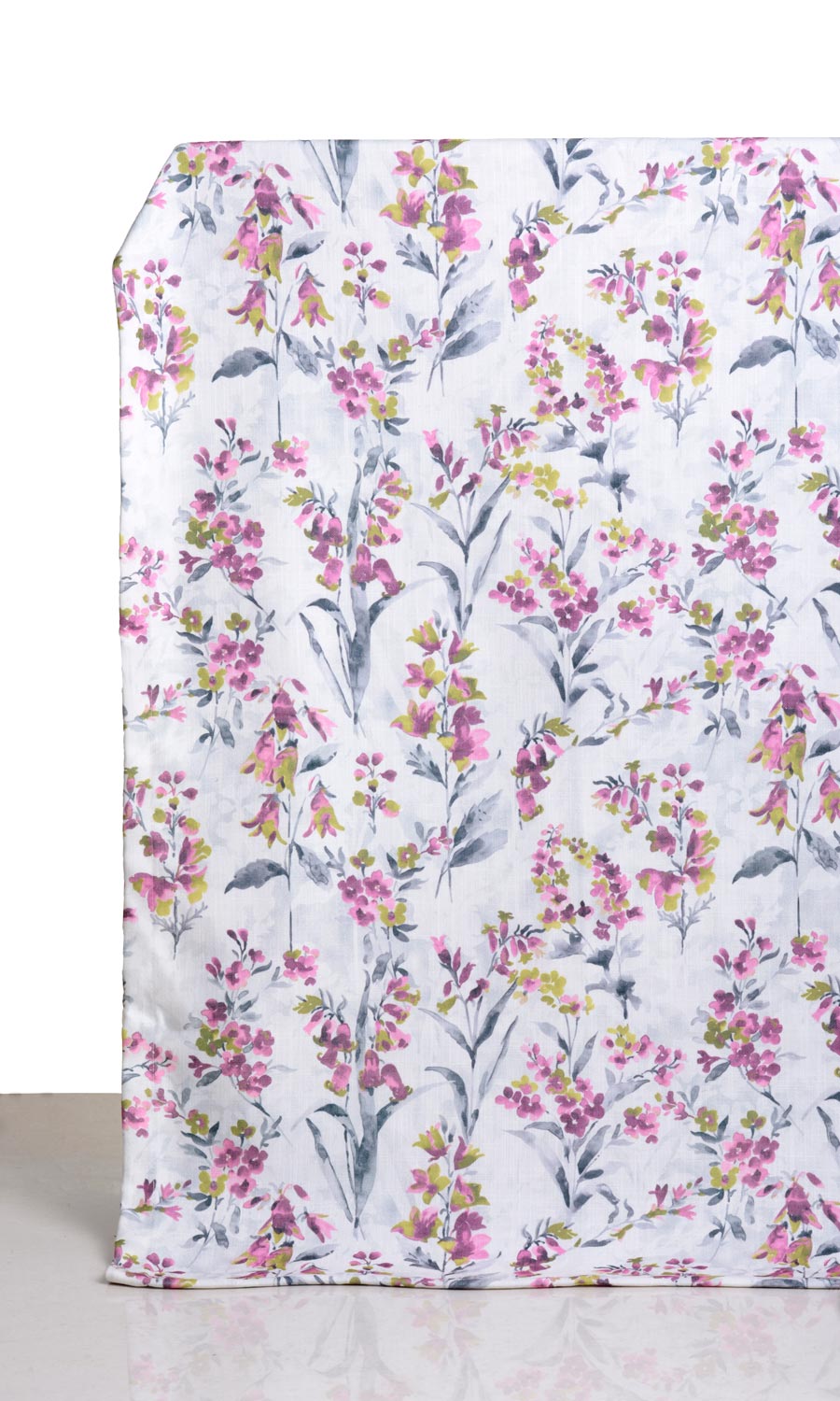 Floral Print Window Treatments Fabric By the Yard (Pink/ Grey)
