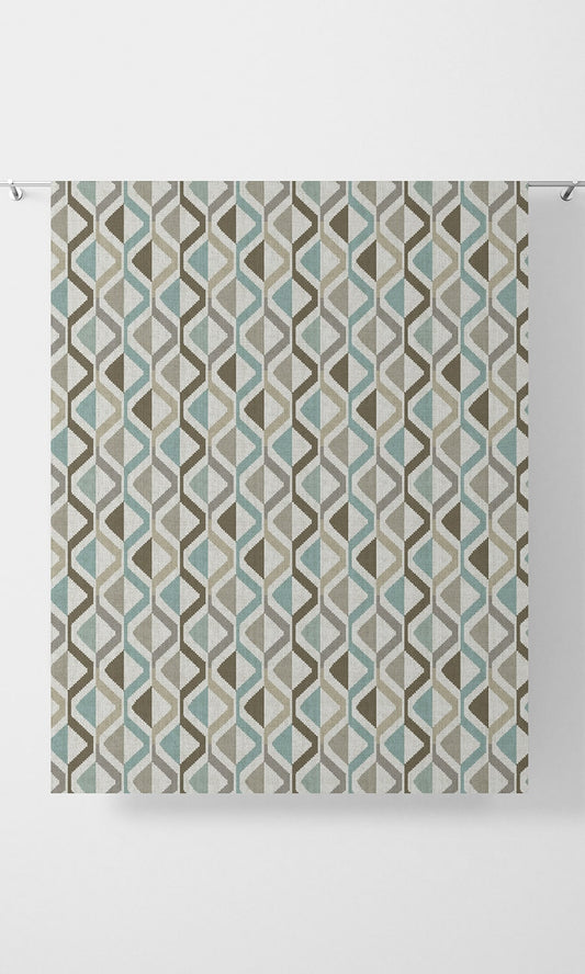 Contemporary Striped Blinds (Brown/ Green/ Grey)