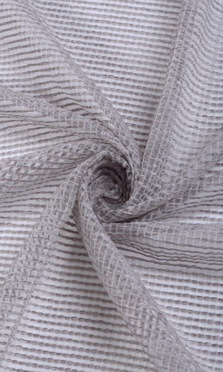 Check Weave Sheer Home Décor Fabric By the Yard (Grey)