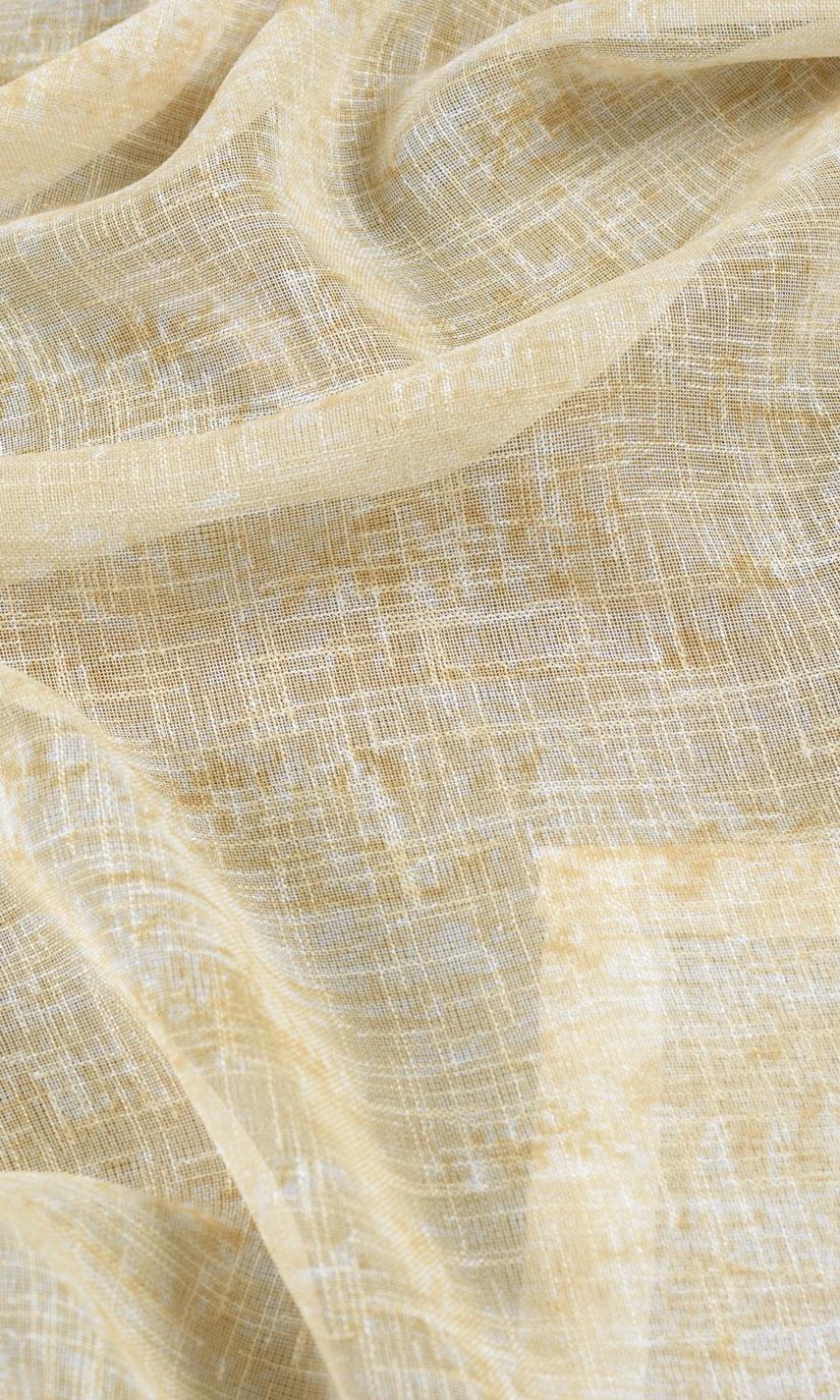 Textured Sheer Home Décor Fabric By the Yard (Honey Yellow/ Pale Orange)