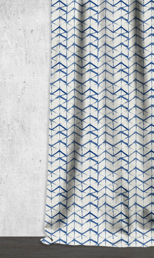 Geo Print Shades (Eggshell White/ Blue)