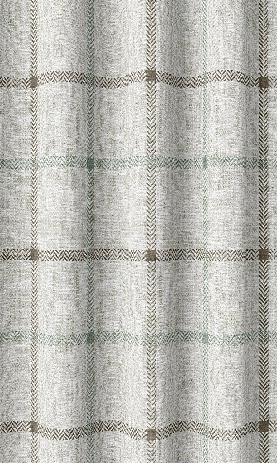 Check Patterned Home Décor Fabric By the Yard (Parchment White/ Blue)
